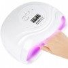 McNory Lampe UV LED Ongles Gel,168W Portable Séchoir à Ongles Professionnel Automatique,10s/30s/60s/99s,LCD Ecran,Capteur,Bas