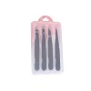 DiJiu Brucelles de précision 4PCS Eyebrow Tweezers Contient 4 Types de Pinces à Sourcils en Acier Inoxydable en Acier Inoxyda