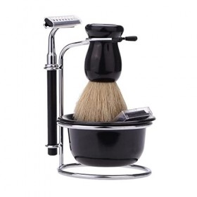 NSNT Exquis Supports de Brosse de Rasoir pour Hommes ， Ensemble de Barbe Professionnel Support de Bol Support de Brosse de Ra