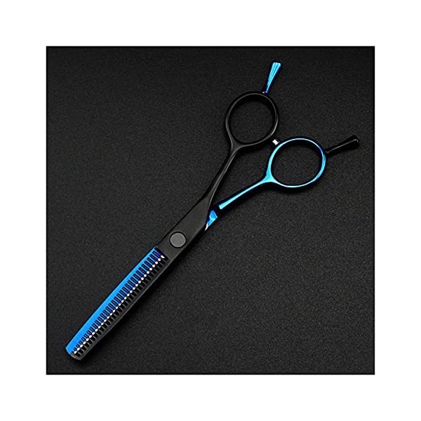 NC Tondeuses à Cheveux Bleues et Noires de 5,5 Pouces, Ciseaux pour Coupes de Cheveux, Coupes de Cheveux éclaircies, Ciseaux 