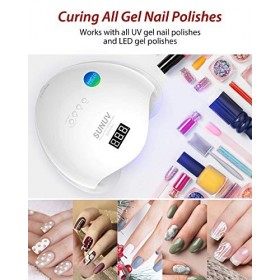 Lampe UV Sèche Ongles, SUNUV, 48W 36 LEDs, Grand LCD Ecran, Séchoir à Ongles Professionnel Automatique 4 Minuteries 10/30/60/
