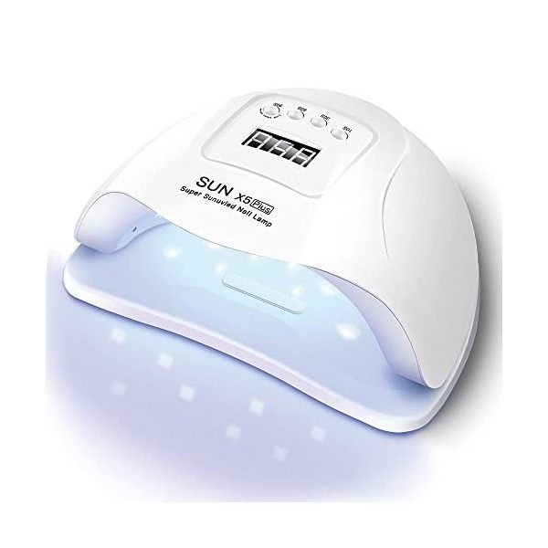 Lampe à ongles à LED UV 220W, lampe de séchage des ongles à LED UV avec 4 réglages de minuterie, outils dart des ongles à ca
