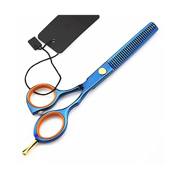 Ciseaux de coupe de cheveux, ciseaux à cheveux professionnels 440c 5,5 pouces bleus coupant les ciseaux de coiffeur coupe de 