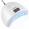 Matifi Lampe UV Ongles Gel, 48W UV LED Séchoirs à Ongles 4 Minuteries avec Capteur Automatique pour Toutes Les Gels, Idéale p