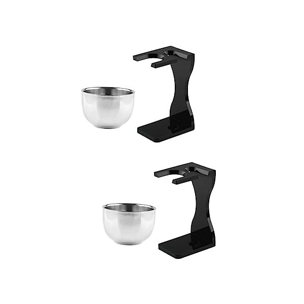 minkissy 3 Ensembles Ensemble De Rasage Ensemble De Bureau Costume Noir Pour Hommes Crème À Raser Pour Hommes Ensemble DOuti