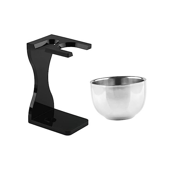 minkissy 3 Ensembles Ensemble De Rasage Ensemble De Bureau Costume Noir Pour Hommes Crème À Raser Pour Hommes Ensemble DOuti