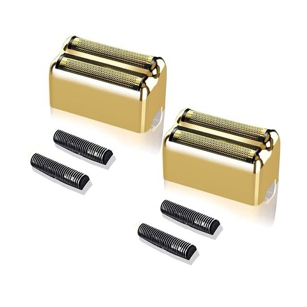 2 lames et lames de rechange de rasoir compatibles babylisspro Dual FXFS2 Shaver Metal Sheet replacement Gold 2 Sheets 