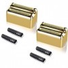 2 lames et lames de rechange de rasoir compatibles babylisspro Dual FXFS2 Shaver Metal Sheet replacement Gold 2 Sheets 