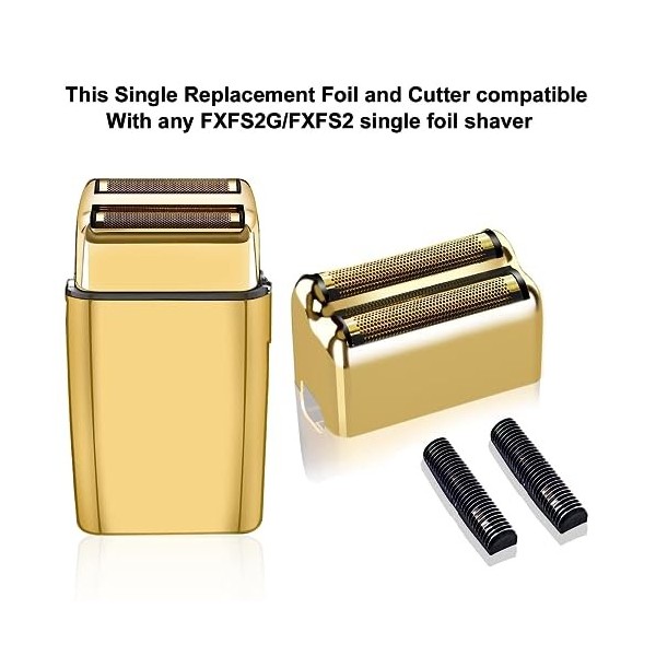 2 lames et lames de rechange de rasoir compatibles babylisspro Dual FXFS2 Shaver Metal Sheet replacement Gold 2 Sheets 