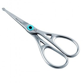 REMOS Ciseaux pour poils de nez avec pointe sphérique & denture en acier inoxydable - 11 cm