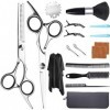 Ciseaux Coiffure Professionnels, DaiWeier 17 PCS Set de Ciseaux Coiffure Professionnel Ciseaux de Coiffeur Amincissants Coupe