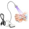 Lampe Led Ongle, AISEELY Lampe UV Sèche Ongles, Lampe de Colle UV USB 3W LED Ultraviolette Lumière Violette USB avec Clip et 