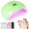 DIDUDE Lampe Sèche Ongles UV LED,168W Séchoir à Professionnel avec Capteur Automatique et LCD Ecran,4 Réglages de Minuterie,B