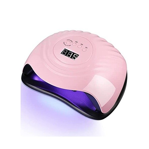 Birshe Lampes UV Automatique,168W Séchoir à Ongles Lampe UV LED Ongles Gel avec Base Détachable 36 LED Lumières Séchage Rapid