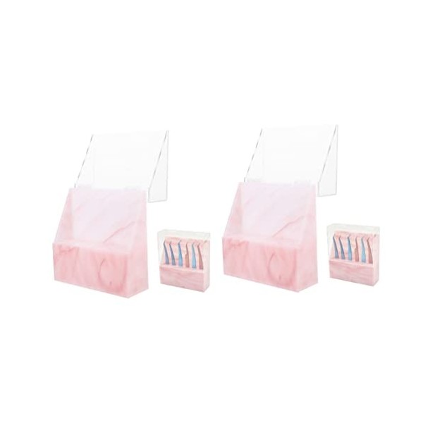 FOMIYES 2Pcs Pince À Épiler Rack De Stockage Pince À Cils Pour Faux Cils Support DOutil Boîte De Rangement En Acrylique Retr