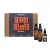 Men Rock Beard Care Gift Set with Beard Wash, Beard Balm and Beard Oil to Keep Beard Under Control, Earthy Oak Moss Fragrance