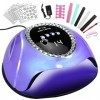 IGUGI 120W Lampe UV Sèche Ongles,UV LED Séchoir à Ongles Professionnel Automatique,10/30/60/99s,LCD Ecran,Capteur,Base Amovib