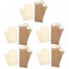 Lot de 5 gants de bain coréens en sisal pour le corps - Gants de bain coréens - Serviette de douche - Gants anti-peaux mortes