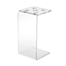 QULACO Support Professionnel pour Cheveux Ciseaux Peigne Salon Ciseaux Cisaillement Support Acrylique Transparent Coiffure Pe