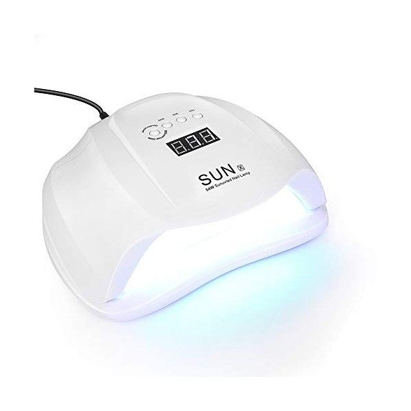 Sun X Sèche-ongles LED UV avec 36 lumières et capteur automatique et 4 minuteurs 54 W