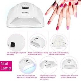 Sun X Sèche-ongles LED UV avec 36 lumières et capteur automatique et 4 minuteurs 54 W