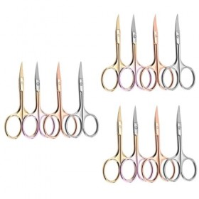 FOMIYES 12 Pièces Ciseaux De Beauté Ciseaux Pour Poils Du Visage Ciseaux À Barbe Ciseaux Pour Cheveux DOreille Ciseaux De Co