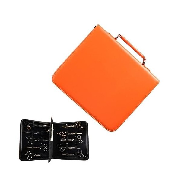 oueyfer Pochette pour Ciseaux Coiffeur Professionnel Rangement Portable pour Peignes Coupe Cheveux À Fermeture Éclair Salons 