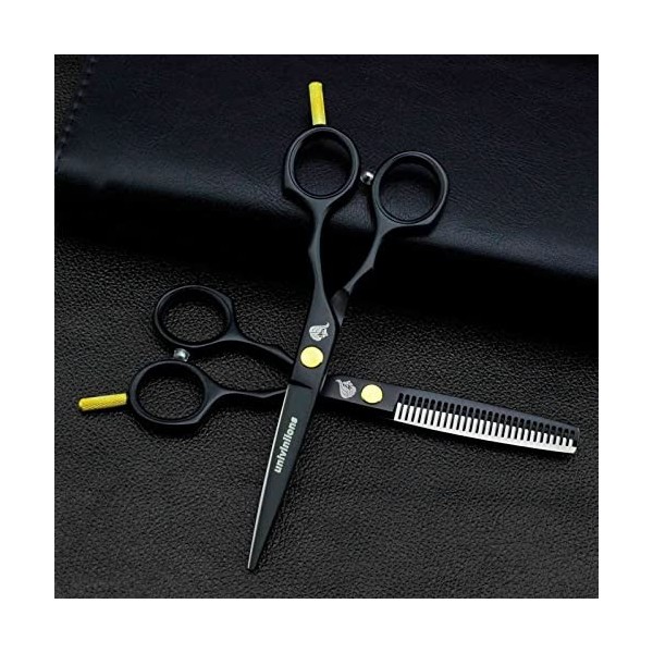 Ciseaux à couper les cheveux de 5,5 pouces Kit de ciseaux 11pcs coiffure ciseaux Ciseaux Ensemble de coiffure salon cisailles