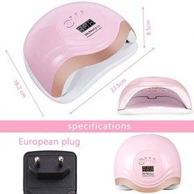 McNory Lampe UV LED Ongles Gel,168W Portable Séchoir à Ongles Professionnel Automatique,10s/30s/60s/99s,LCD Ecran, Capteur, B