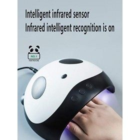 DXIA Lampe UV Sèche Ongles Portable, 36W Lampe UV Led Ongles Gel, 3 Temps Préréglages 60S,90s, 120S, Smart et Séchage Rapide 