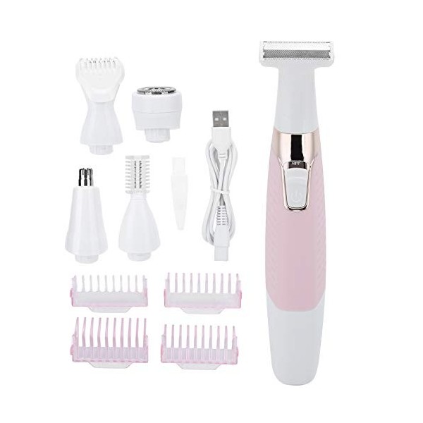 Rasoir électrique Pour Femmes, épilateur électrique Pour le Corps, Rasoir Rechargeable Pour Femmes, Indolore 5 En 1, Machine 