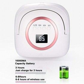 Lampe à ongles en gel sans fil à LED 72W, sèche-ongles à LED UV rechargeable avec batterie haute capacité 10000MAH, outils de