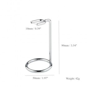 NSNT Exquis Supports de Brosse de Rasoir pour Hommes, Base de Rasoir en métal, Support de Rasage en Argent chromé, Cartouche 