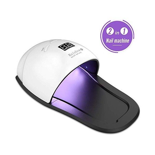 OUKAIDE Lampe à Ongles 2 en 1 UV/LED 48 W Sèche-ongles Nouvelle Version pour le Durcissement des Ongles des Orteils et des On