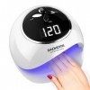 Lampe UV Sèche Ongles, 120W UV LED Séchoir à Ongles Professionnel Automatique, 39 LEDs, Séchage Rapide, LCD Ecran, 4 Minuteri