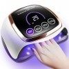 Gugusure Lampe à ongles UV LED 180 W pour vernis à ongles gel avec écran LCD, capteur automatique et 4 réglages de minuterie,