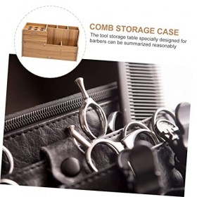 FOMIYES 2 Pièces Prise De Ciseaux En Bois Coupe De Cheveux Ciseaux Rack Peigne Étui De Rangement Peigne Rack Fournitures De S
