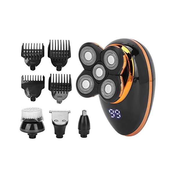 Rasoir de Tête électrique, Outil électrique Multifonctionnel, Tondeuse à Cheveux Domestique Rechargeable, Kit de Toilettage p