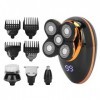 Rasoir de Tête électrique, Outil électrique Multifonctionnel, Tondeuse à Cheveux Domestique Rechargeable, Kit de Toilettage p