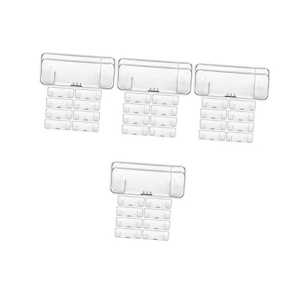 FOMIYES 40 Pcs Rasoir Boîte De Rangement Clair Organisateur Boîte Voyage Manuel Boîte En Plastique Transparent