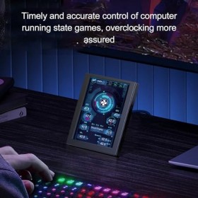 Écran de Panneau de Capteur PC Multifonction 3,5 Pouces avec Support, connectivité USB C, Affichage de la Température PC USB 