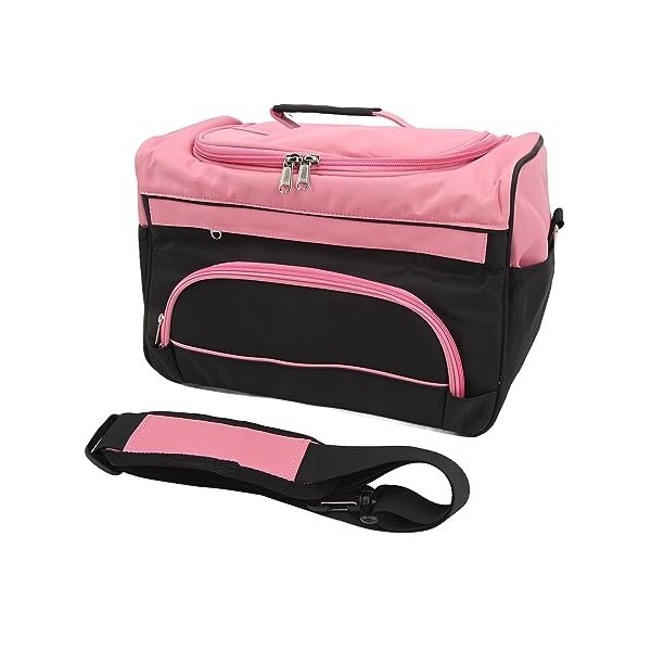 Sac de coiffeur portable de grande capacité avec compartiments multiples pour outils de maquillage, ciseaux