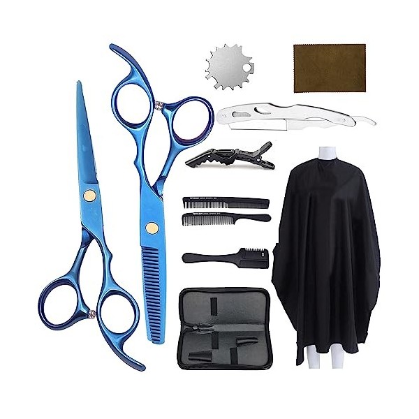 Thinning Barber Hair Scissors Hair Cutting Scissors Thinning Shears Kit Stainless Steel Barber Scissors Set