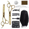 Thinning Barber Hair Scissors Hair Cutting Scissors Thinning Shears Kit Stainless Steel Barber Scissors Set