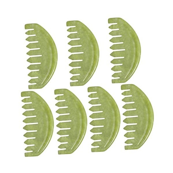 minkissy 7 Pièces Peigne De Massage Outil De Massage Pour Le Corps Peigne De Soin Du Cuir Chevelu Peigne Gua Sha Gratte-tête 