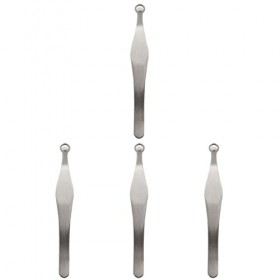 FRCOLOR 4 Pièces Ciseaux à Poils De Nez Pinces à Cheveux Pour Femmes Nez à Tête Ronde Pince à Cils Pour Extensions Outils à O