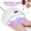 Sèche-ongles professionnel 48W UV LED Lampe à ongles Sèche-ongles pour vernis à ongles Gel durcissant avec 30s, 60s, 99s Sens