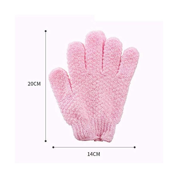 NYKK Bath Loofahs Gants Pratique récurage à Cinq Doigts de ménage Bain Scrubbing Retour Exfoliant Serviette de Bain Gommages 