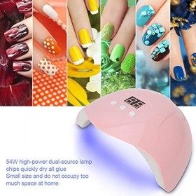 Qinlorgo Lampe Uv Ongle, 54W UV LED Sèche-Vernis À Ongles, Lampe à Polymériser Intelligente Uv Ongles Gel, Ongles Sèche Outil