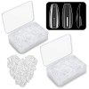 Yokilly Main d Entrainement Pour Ongle,Silicone Main Dentrainement Manucure Avec 200 Faux Ongles,Professionnels Flexible Rég